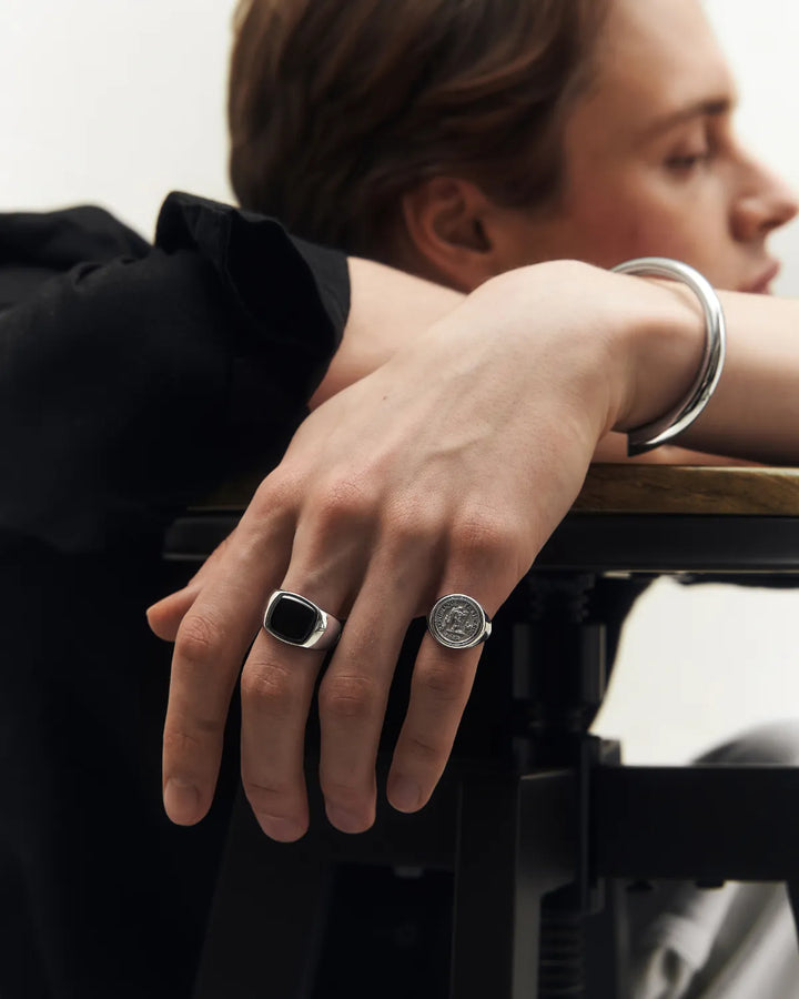 316L coin ring #R34