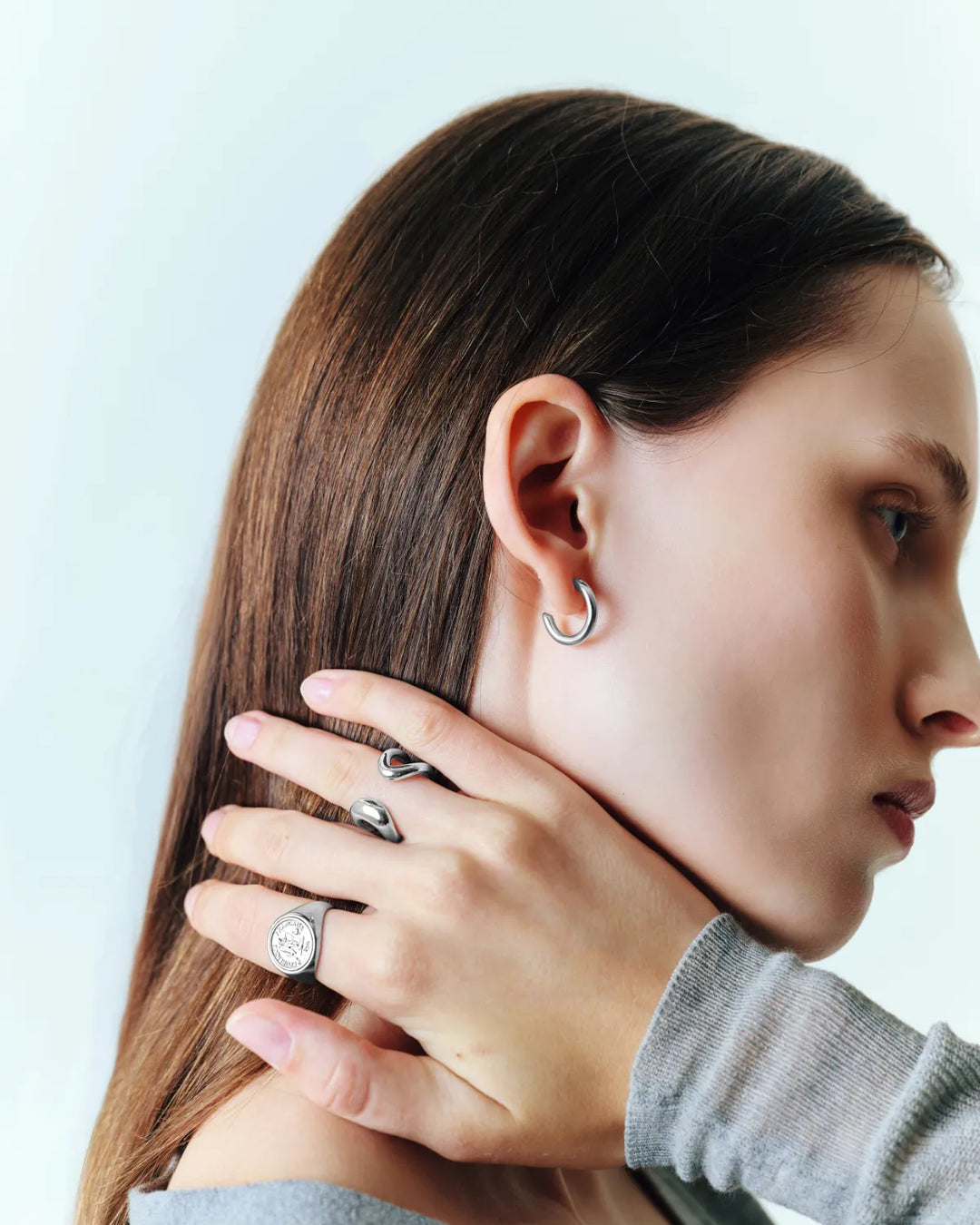 316L curve ring  #R51
