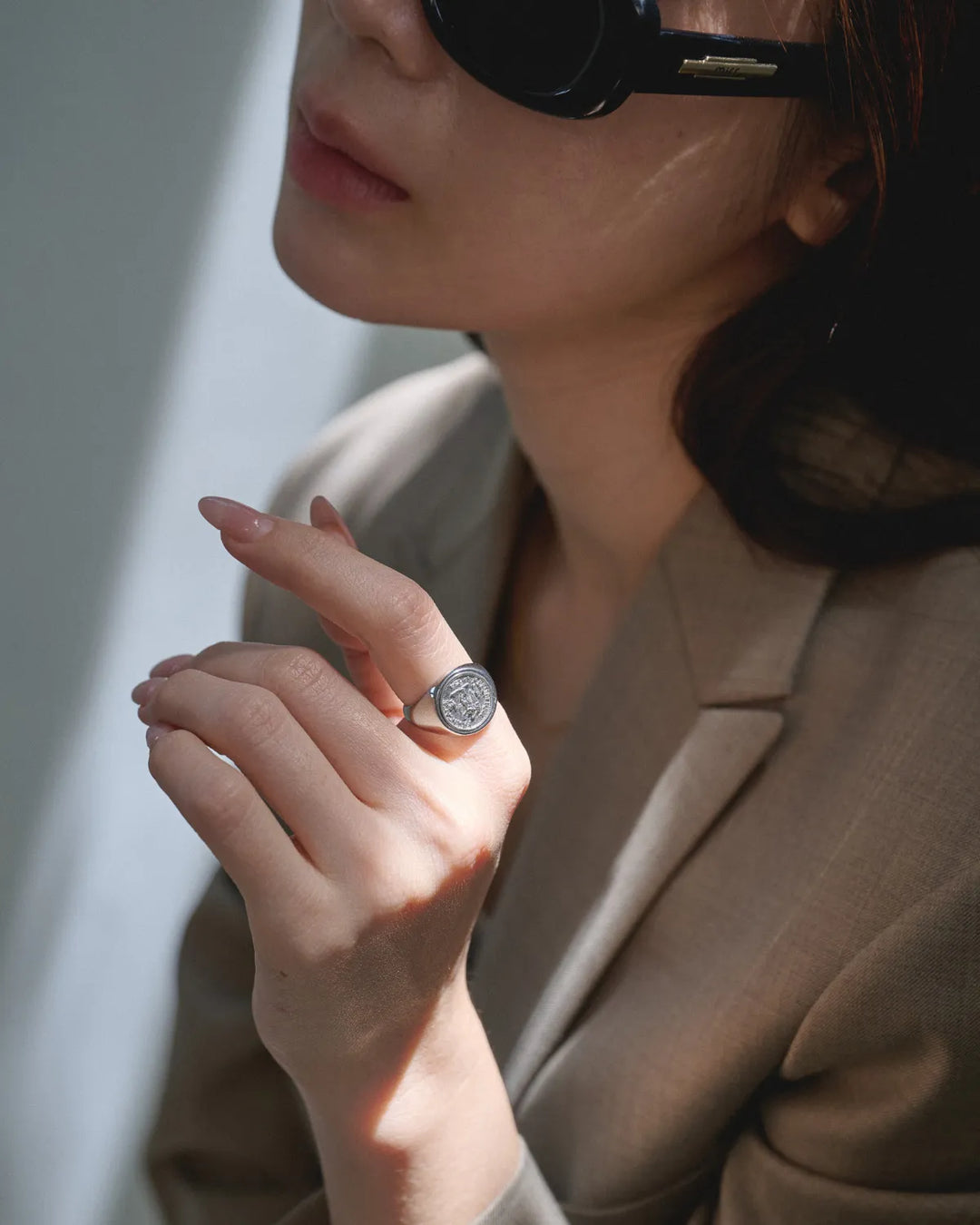 316L coin ring #R34