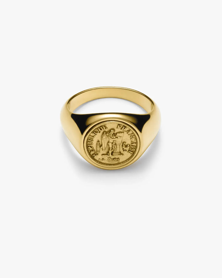 316L coin ring #R34