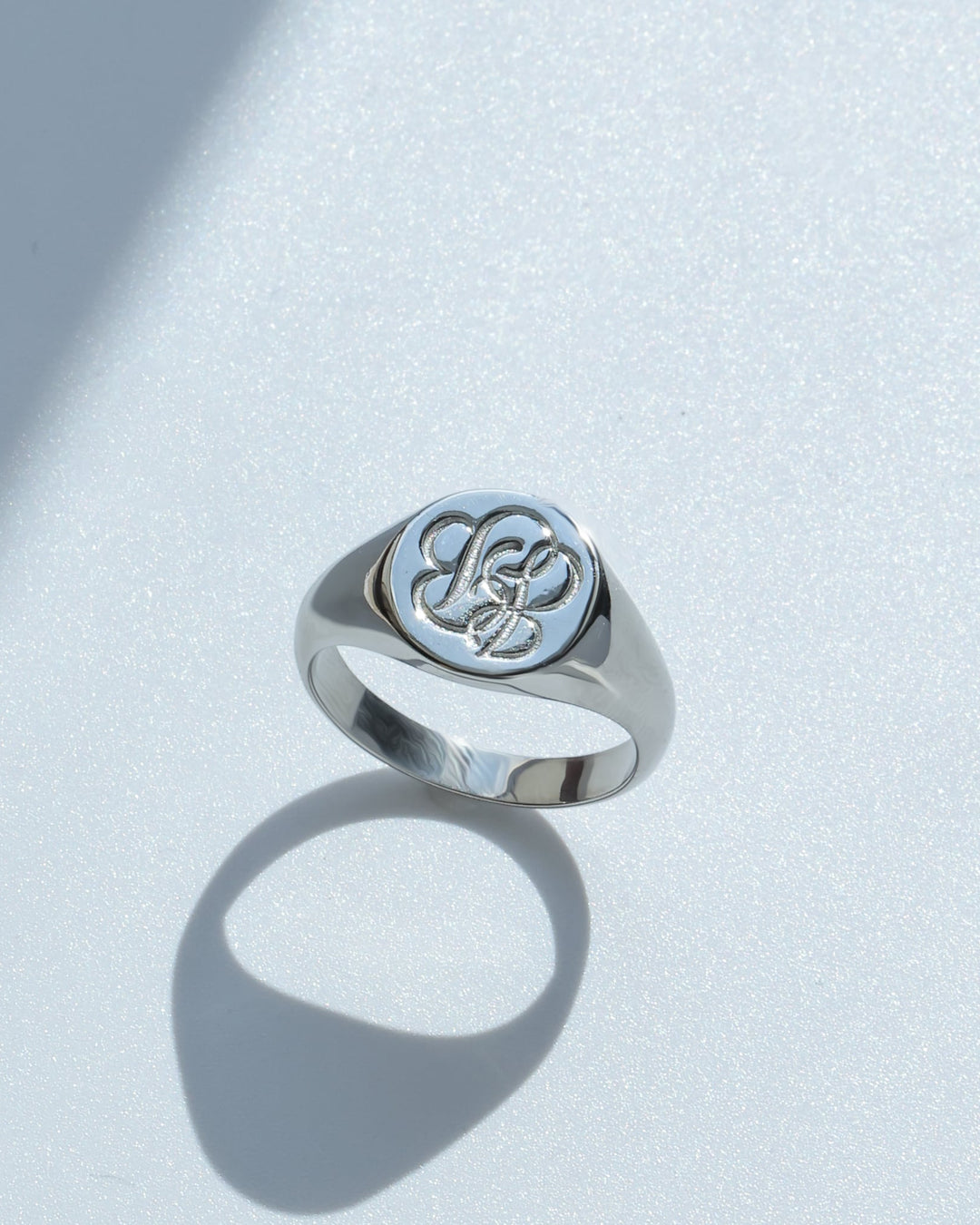 316L script signet  ring #R35