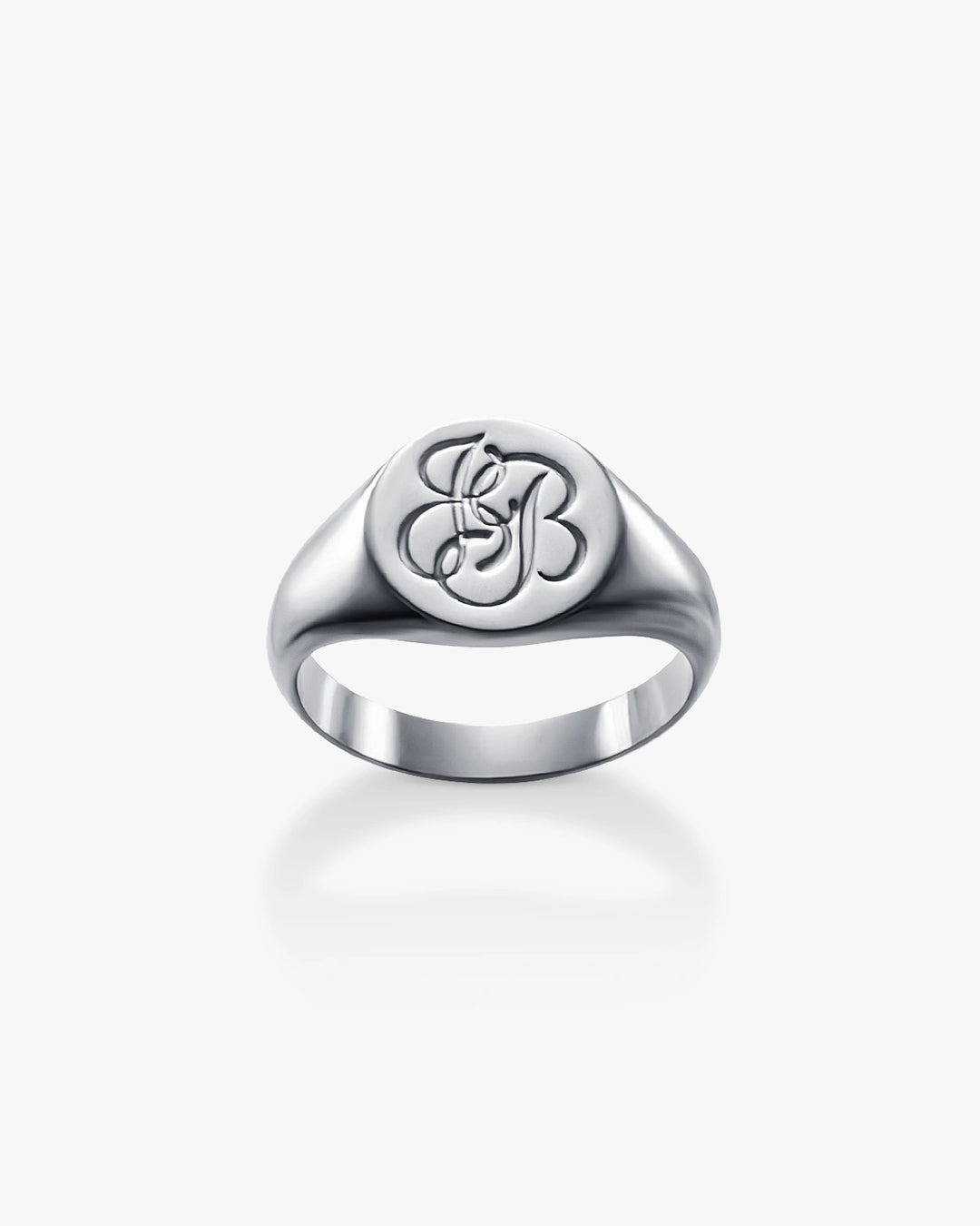 316L script signet  ring #R35