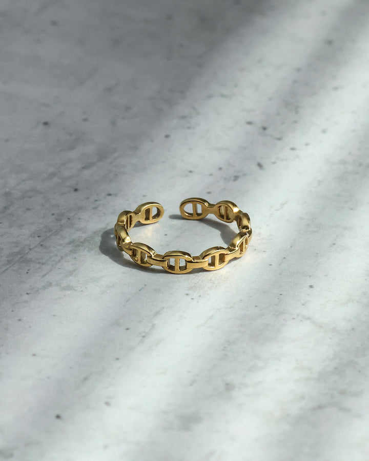316L anchor pinky  ring #R39