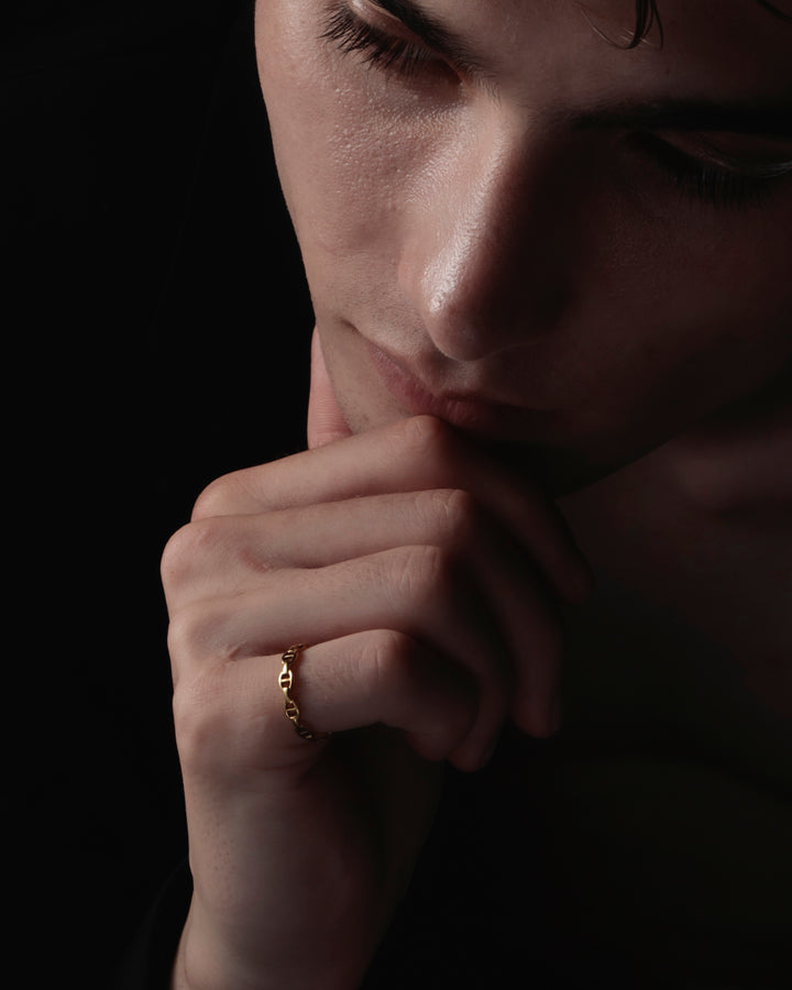 316L anchor pinky  ring #R39