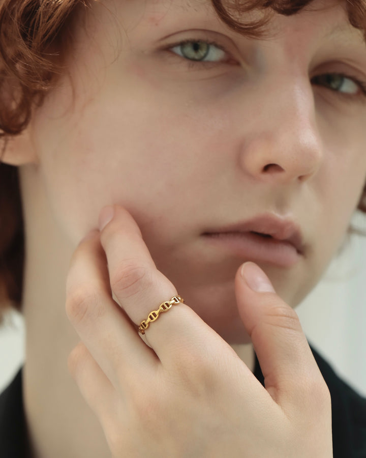 316L anchor pinky  ring #R39