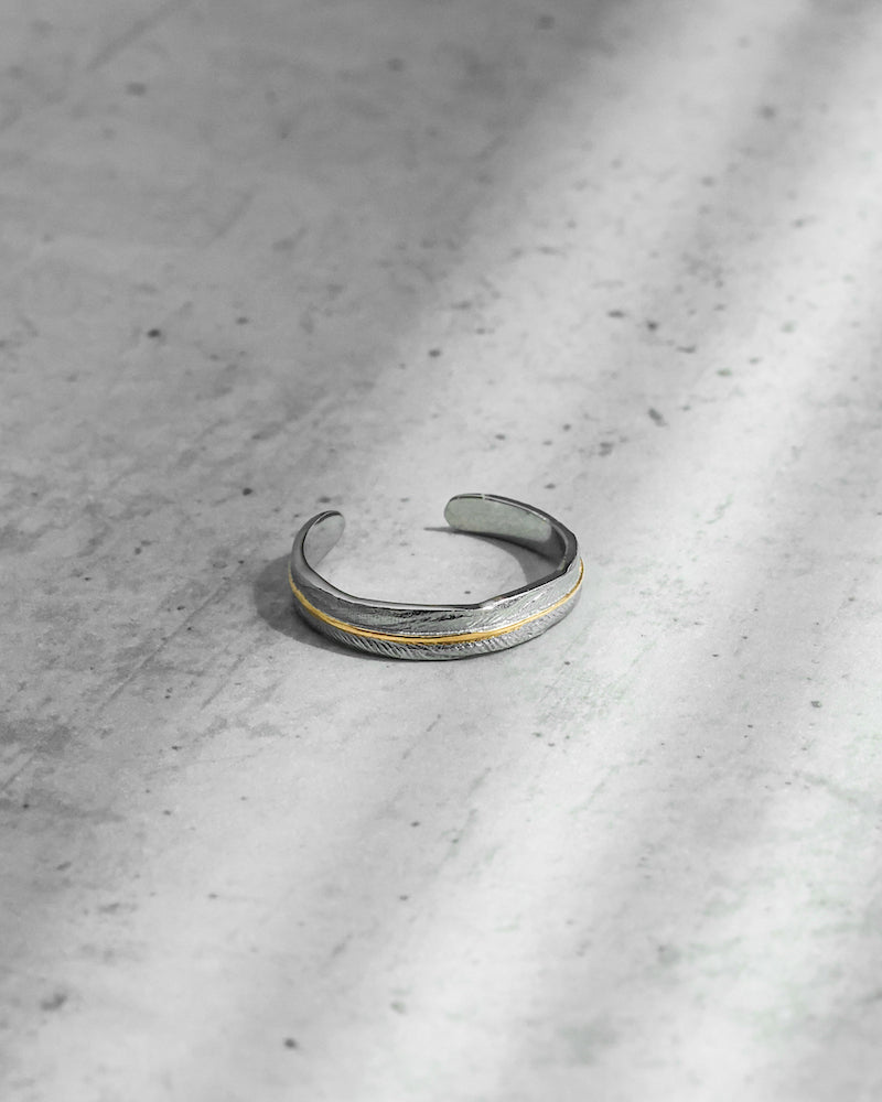 316L fether pinky  ring #R40