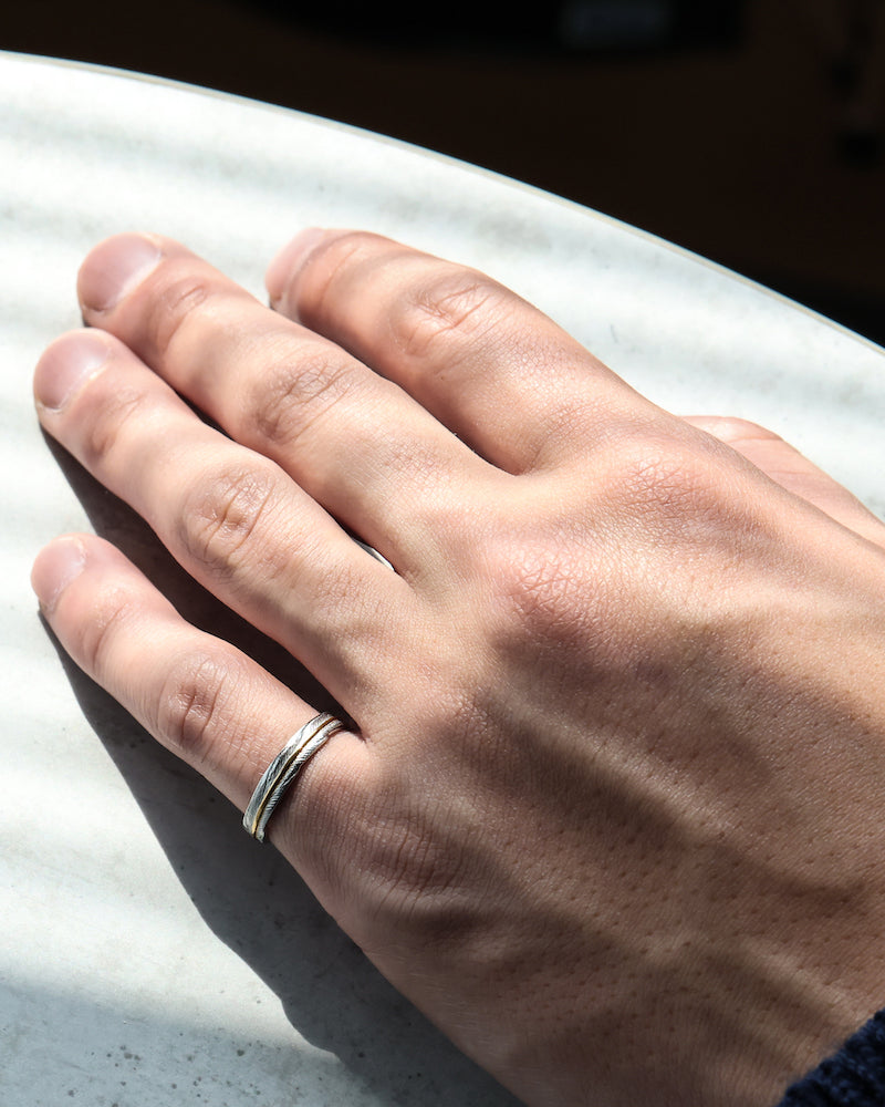 316L fether pinky  ring #R40