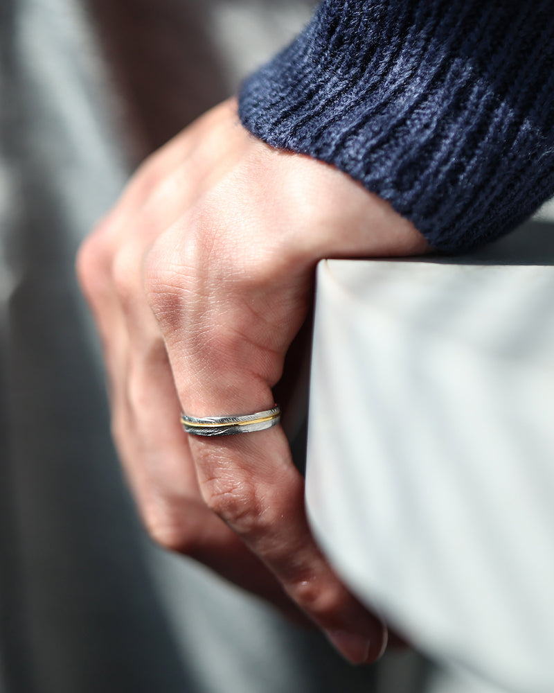 316L fether pinky  ring #R40