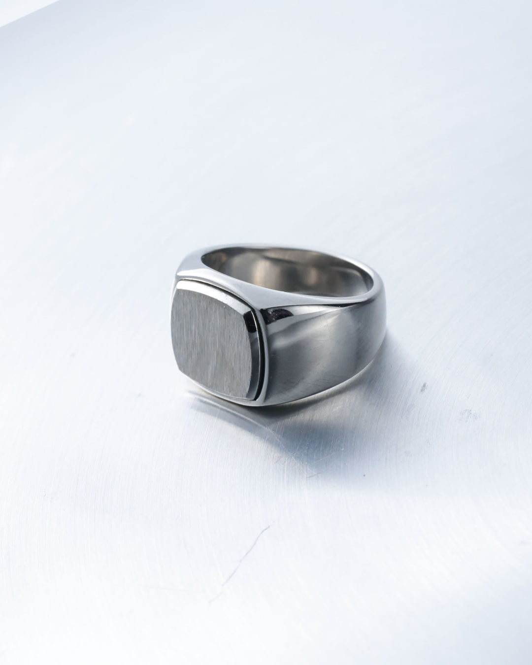 316L square signet ring #R47
