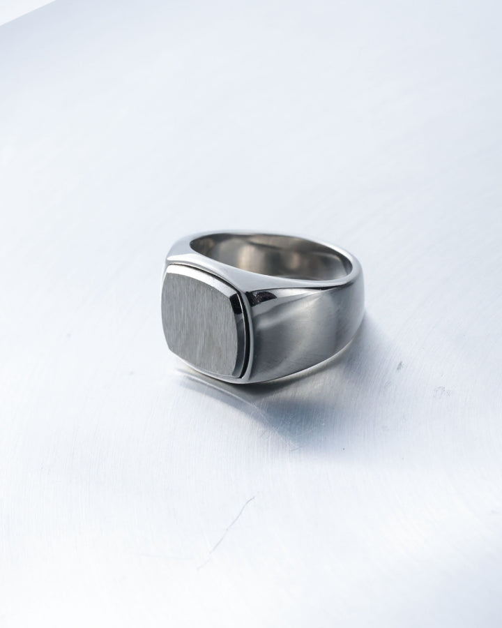 316L square signet ring #R47