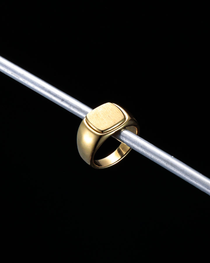 316L square signet ring #R47