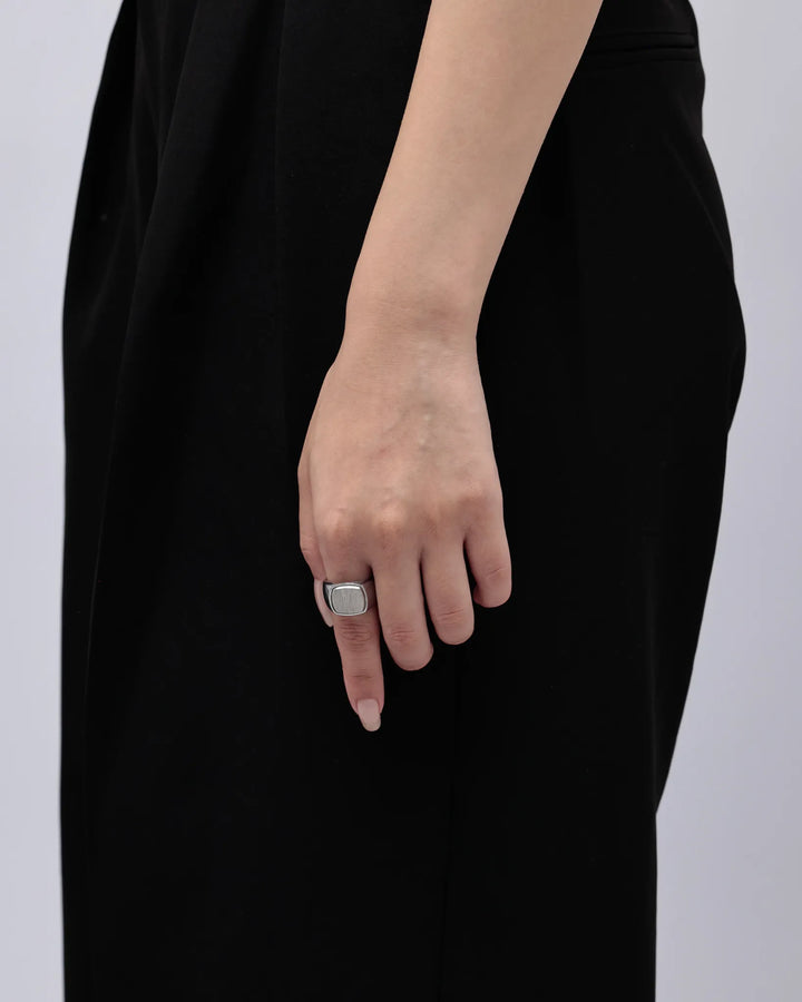 316L square signet ring #R47