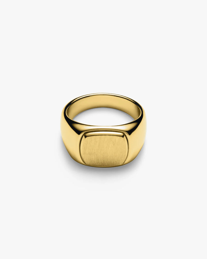 316L square signet ring #R47