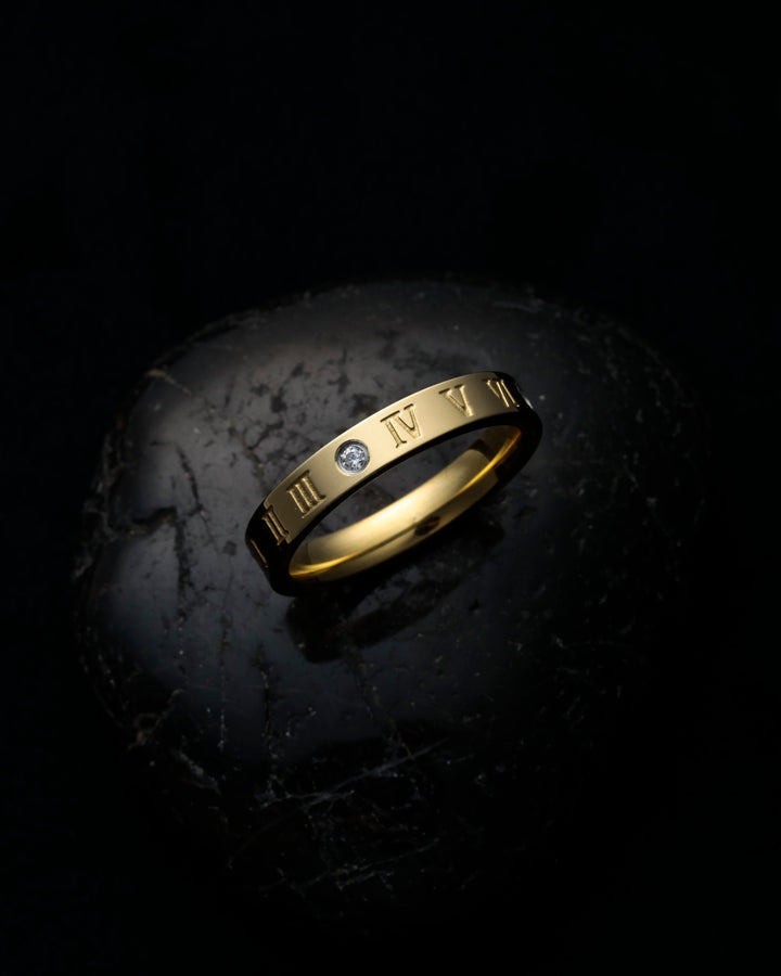 316L roman ring #R54