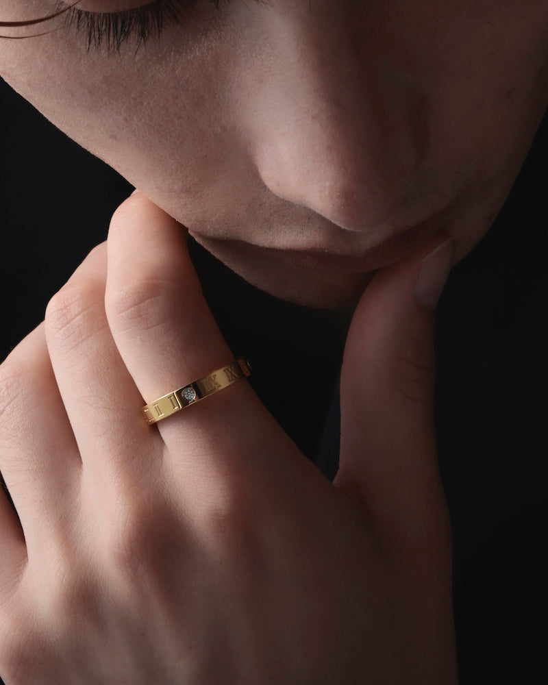 316L roman ring #R54