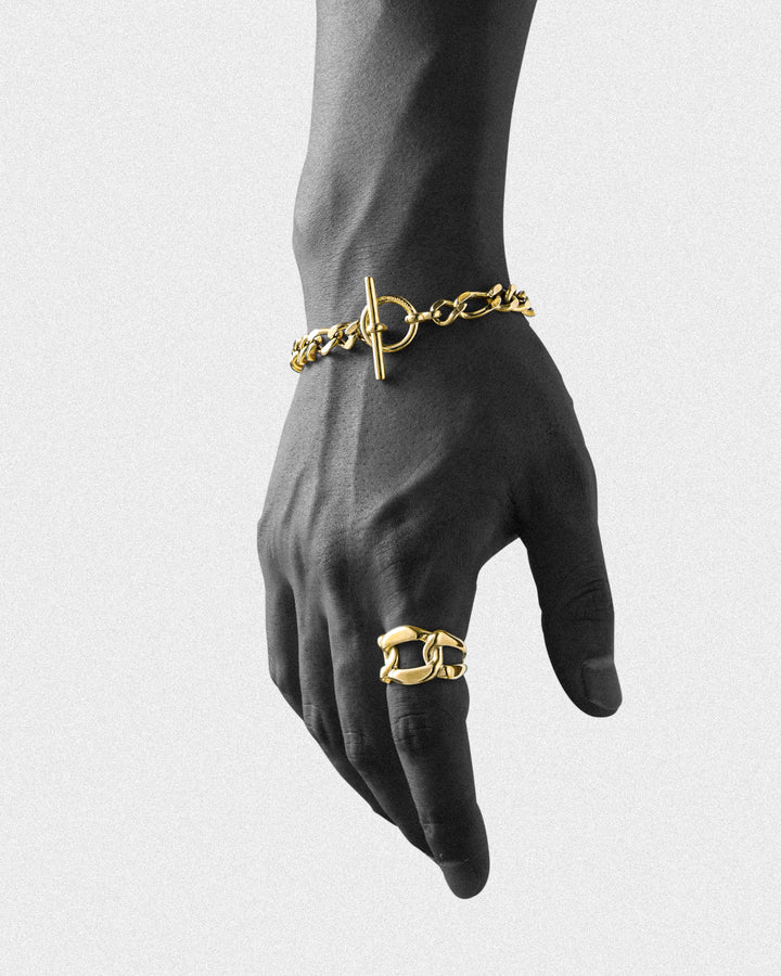 316L cut chain ring #R55