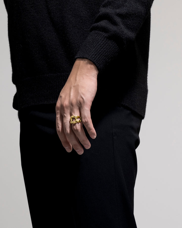 316L cut chain ring #R55