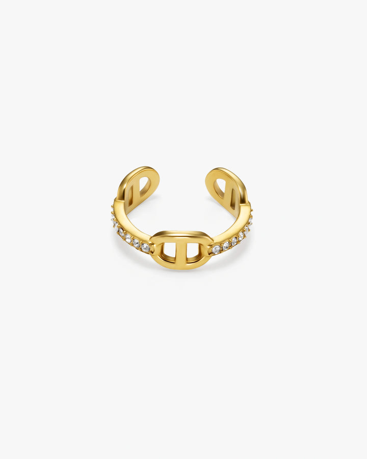 s925 zirconia anchor ring #R62