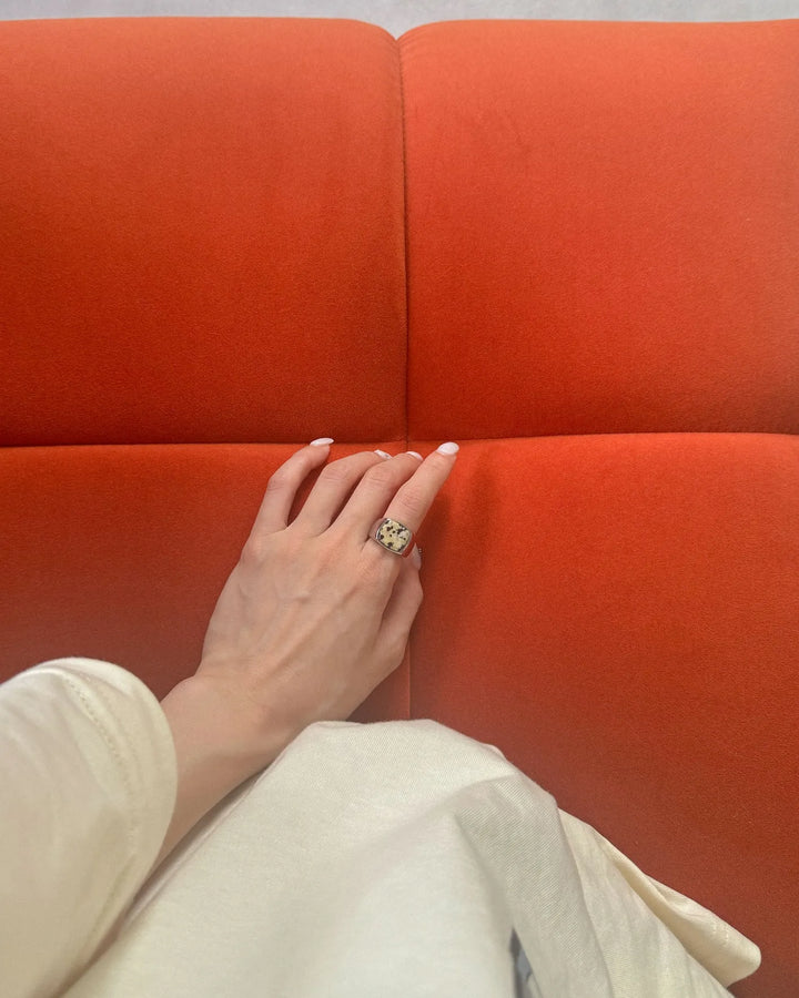 316L Jasper signet ring #R63